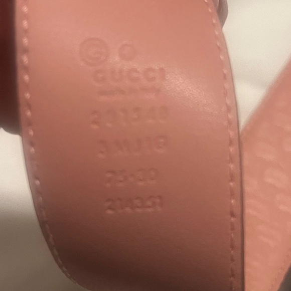 GUCCI AUTHENTIC Mauve PINK BELT FULL INCLUSION SIZE SMALL 💕 - Picture 5 of 6